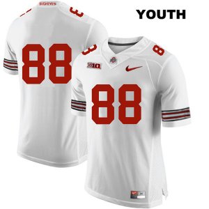 Youth NCAA Ohio State Buckeyes Jeremy Ruckert #88 College Stitched No Name Authentic Nike White Football Jersey WY20D57WA